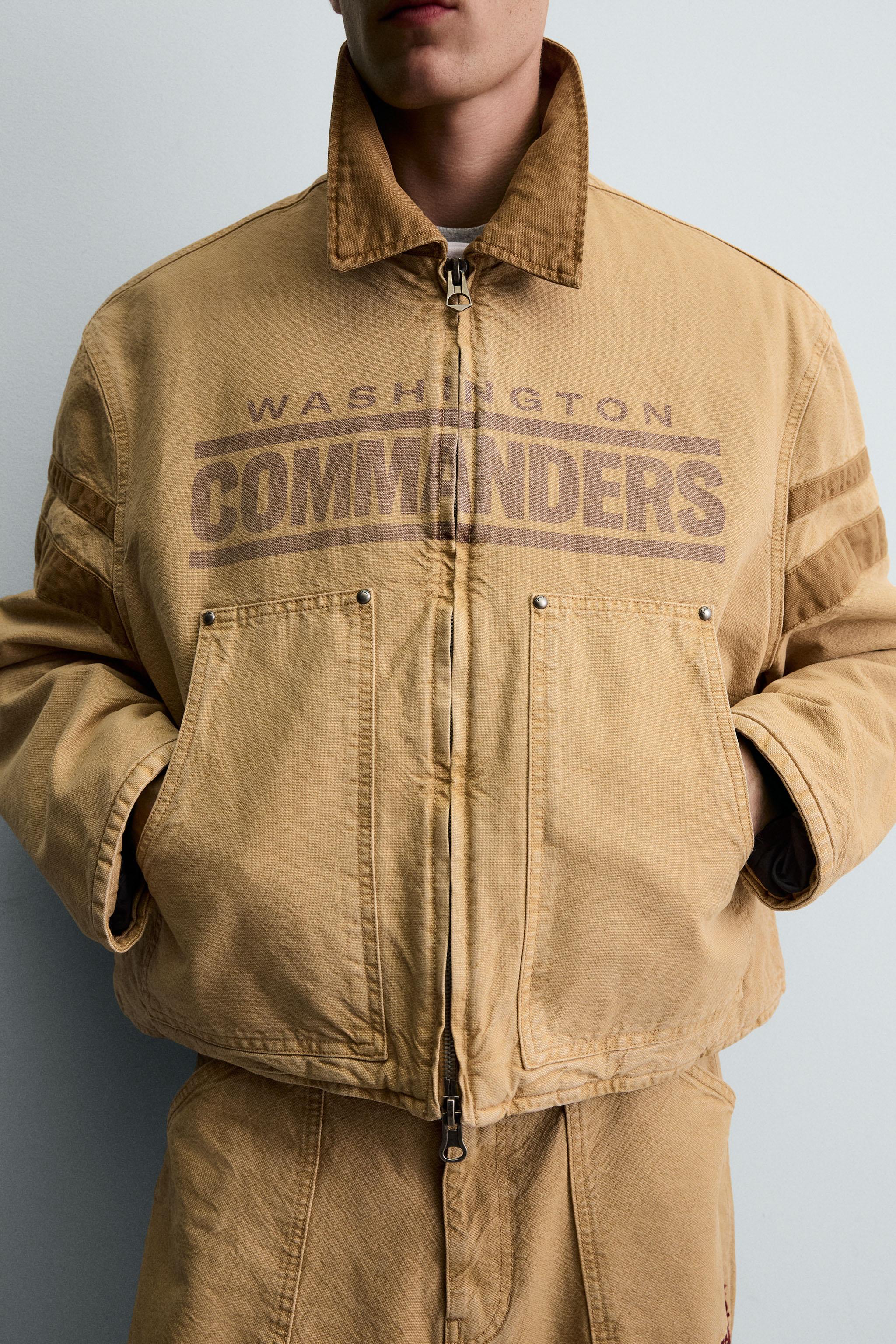 WASHED EMBROIDERED PATCH NFL WASHINGTON COMMANDERS JACKET